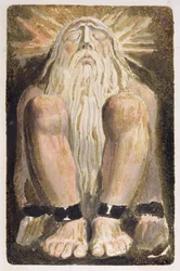 Ein nackter Mann mit langem, weißem Bart, Platte 3 aus 